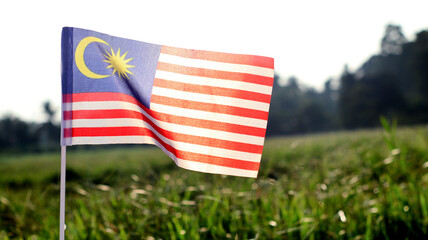 Malaysia flag waving celebrating "Merdeka" day