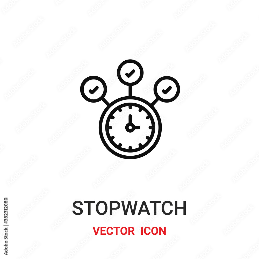 Poster stopwatch icon vector symbol. stopwatch symbol icon vector for your design. modern outline icon for 