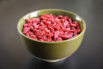 Goji berries in a bowl.