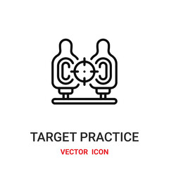 target practice vector symbol. target practice symbol icon vector for your design. Modern outline icon for your website and mobile app design.