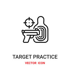 target practice icon vector symbol. target practice symbol icon vector for your design. Modern outline icon for your website and mobile app design.
