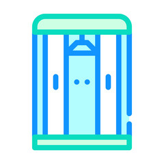 wardrobe furniture color icon vector color illustration