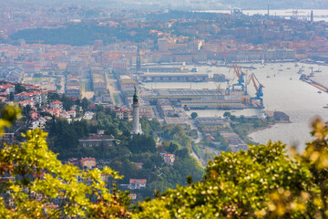 The Gulf of Trieste from above. Italy