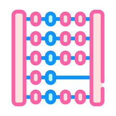 mathematics lesson color icon vector color illustration