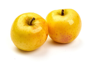 Golden delicious apple, isolated on white background