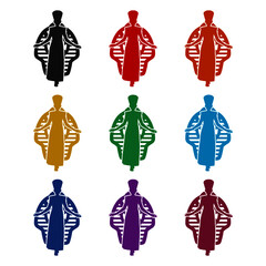 Cleopatra icon, color set