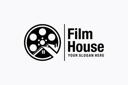film house production logo design vector