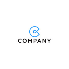 letter C logo, simple, modern and sophisticated, easy to apply to various media, and logo that is easy to remember suitable for technology companies.