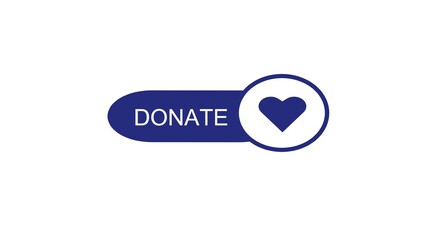 Donate button icon. donation button. donate Icon. International charity day. donate now. Donate, social animation	