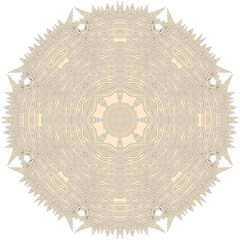 straw mandala on a white background with cloves