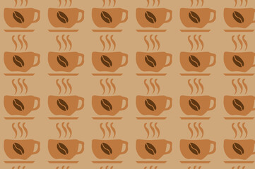 seamless coffee pattern. suitable for wallpapers and backgrounds.