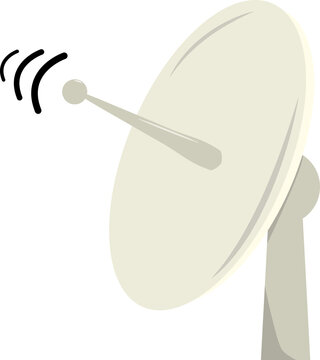 テレビ電波を受信するパラボラアンテナのイラスト