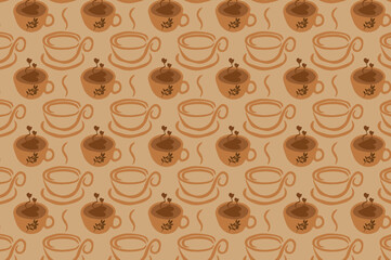 seamless coffee pattern. suitable for wallpapers and backgrounds.