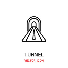 tunnel icon vector symbol. tunnel symbol icon vector for your design. Modern outline icon for your website and mobile app design.