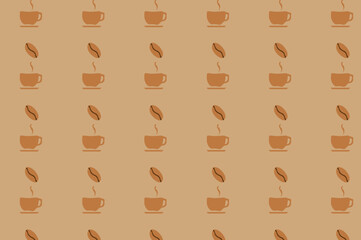 seamless coffee pattern. suitable for wallpapers and backgrounds.