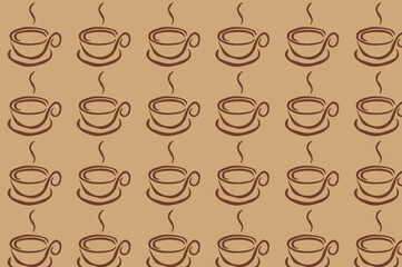 Obraz premium seamless coffee pattern. suitable for wallpapers and backgrounds.