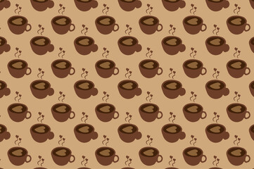 seamless coffee pattern. suitable for wallpapers and backgrounds.