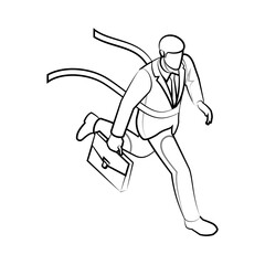 Businessman Isometric Icon Template Illustration