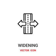  Widening vector icon. Modern, simple flat vector illustration for website or mobile app.Widen symbol, logo illustration. Pixel perfect vector graphics	