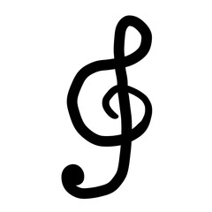 Fototapeta premium シンプルなト音記号