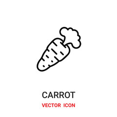 carrot icon vector symbol. carrot symbol icon vector for your design. Modern outline icon for your website and mobile app design.