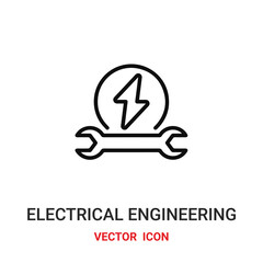 electrical engineering icon vector symbol. electrical engineering symbol icon vector for your design. Modern outline icon for your website and mobile app design.