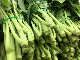 Spinach plants for sale in food market