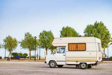 Camper rv on beach
