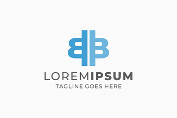 Letter BB logo design. logotype B, business, modern, elegant vector symbol.