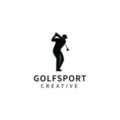 Golf logo template design vector icon illustration