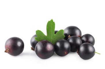 Currant berries isolated on white background
