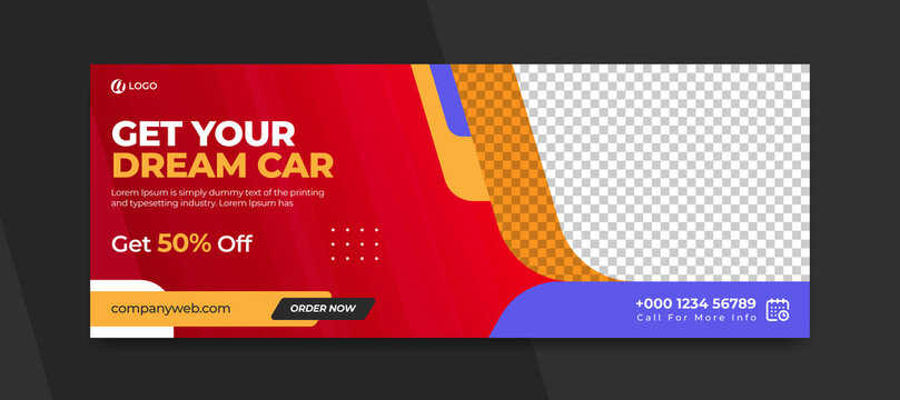 Rent luxury car social media and facebook cover post template 