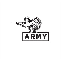 army logo design vector silhouette
