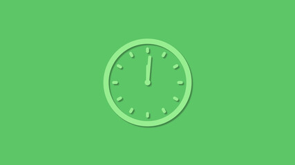 Amazing green color 3d clock icon,clock icon,new clock