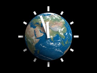 Naklejka premium Doomsday - The rest of the world time / 3D Render
