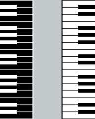 Poster design on the theme of a music festival. Black and white piano keys