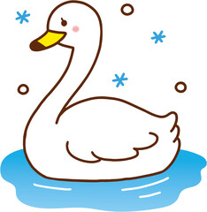 白鳥のイラスト