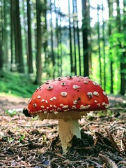 toadstool in forest (closeup)