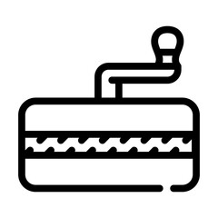 spice mill line icon vector black illustration