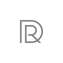 simple logo of a letter r inside a letter d - obrazy, fototapety, plakaty