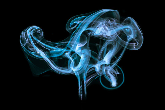 Smoke on black