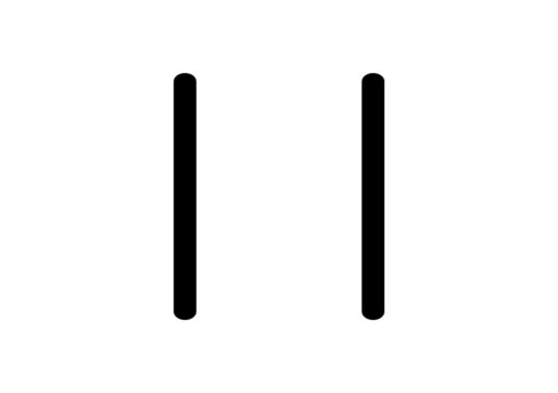 Pause button vector icon for apps and website