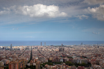 barcelona skyline from above