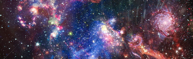 planets, stars and galaxies in outer space showing the beauty of space exploration. Elements...