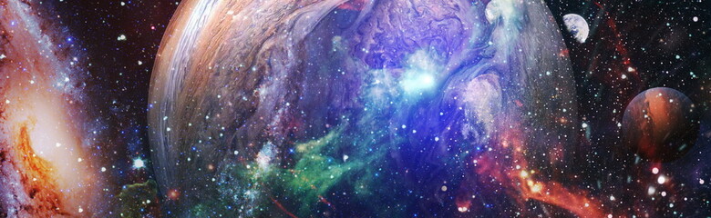 Starlight nebula in galaxy at universe .The explosion supernova. Bright Star Nebula. Distant...