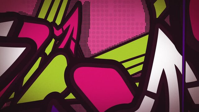 上に向かうストリート・ポップな矢印のグラフィティ　ループ