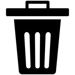 
A garbage can solid icon design 
