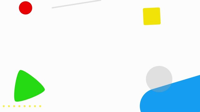 Rotating Shapes on th White Background