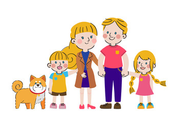 international day of families: big love sweet togetherness family character vector