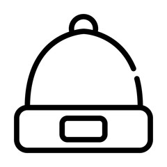 hat cap line icon vector black illustration